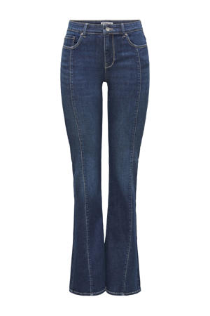 flared jeans dark blue denim