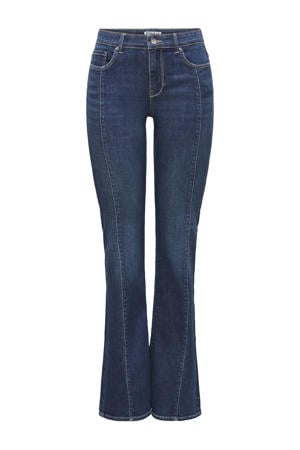 flared jeans dark blue denim