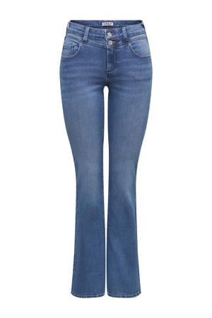flared jeans medium blue denim