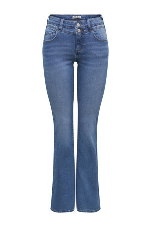 flared jeans medium blue denim