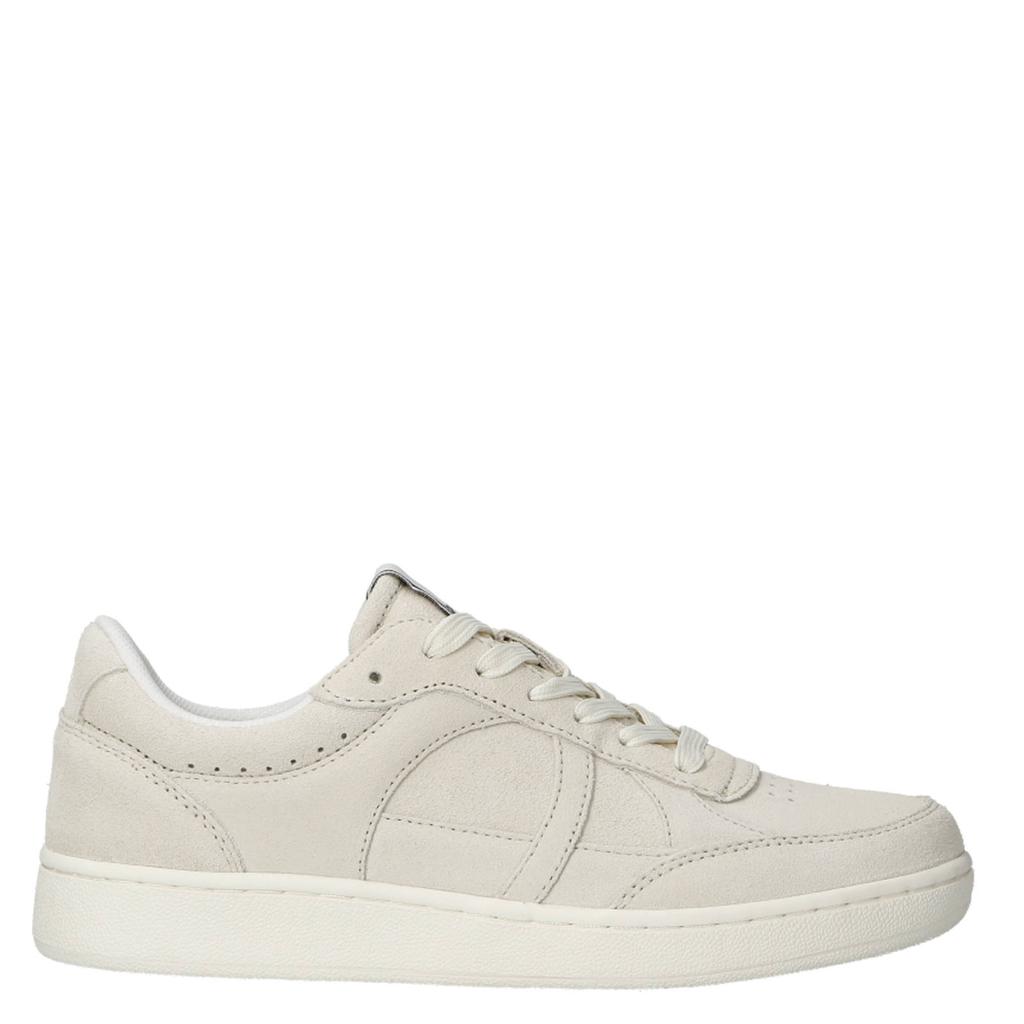 Ecru dames Björn Borg leren sneakers van 100% pig suede leather met veters