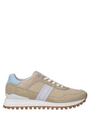 leren sneakers beige