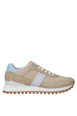 leren sneakers beige