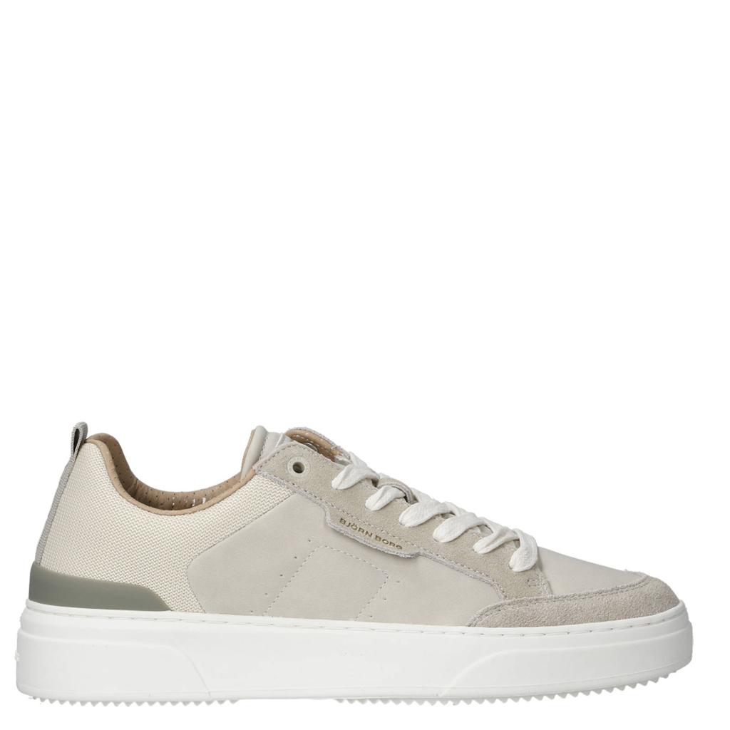 Beige heren Björn Borg sneakers van 40% polyurethane30% cow suede leather30% polyester met veters