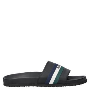 Heritage badslippers zwart/groen