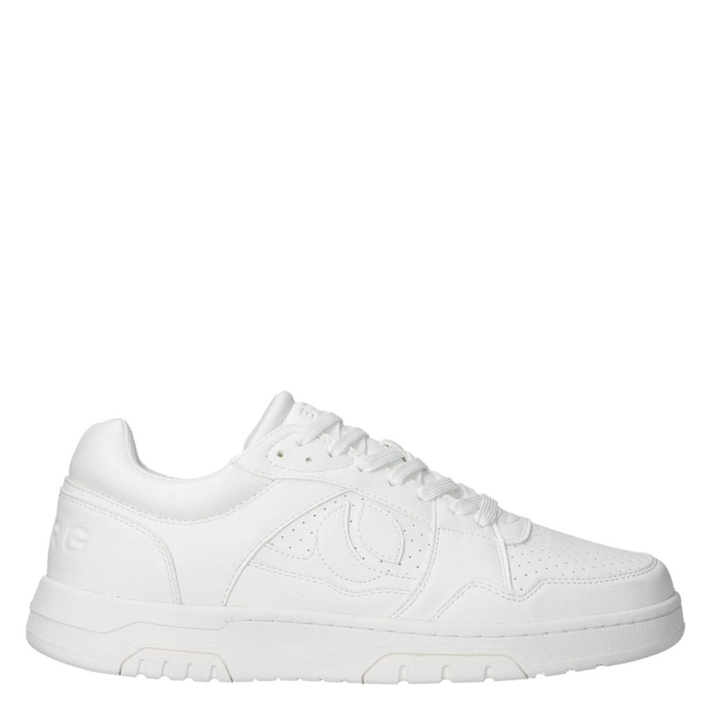 Witte heren Björn Borg sneakers van 70% waterbased pu/30% cow suede leather met veters