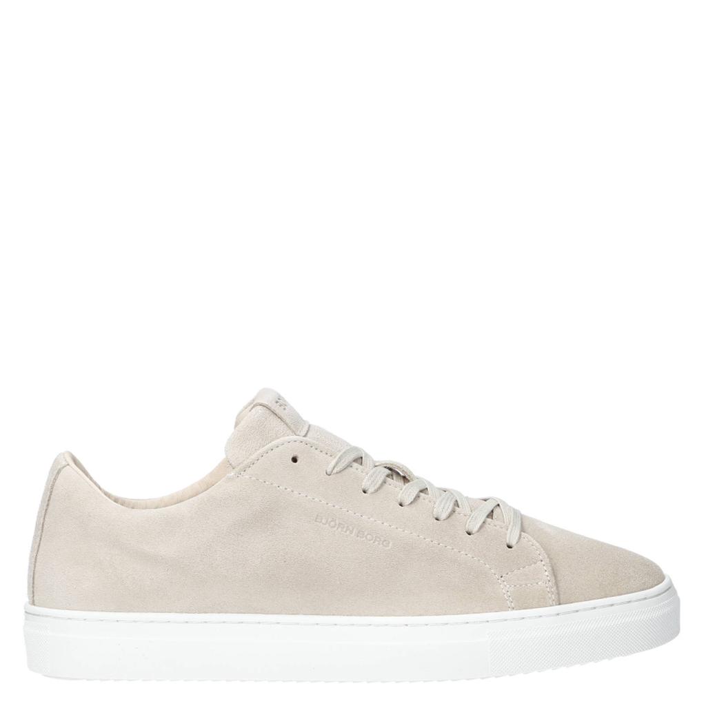 Beige heren Björn Borg suède sneakers van 100% cow leather met veters