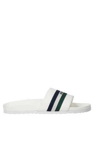 Heritage badslippers wit/zwart