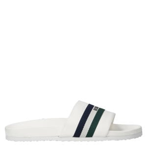 Heritage badslippers wit/zwart