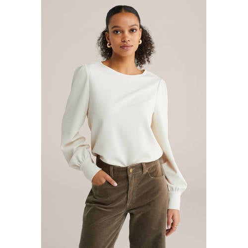 WE Fashion sweater ecru afbeelding