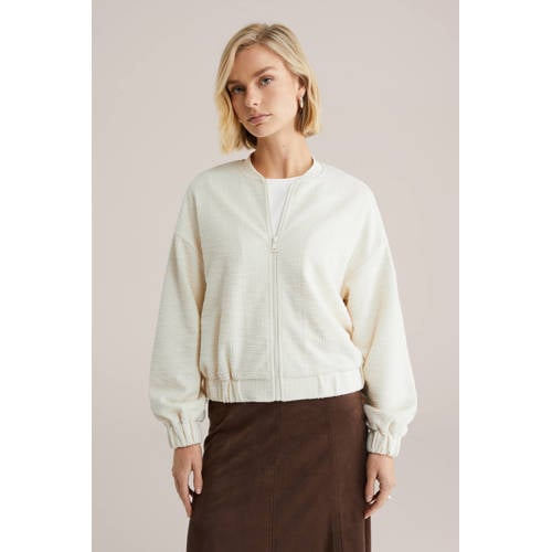 WE Fashion bomberjack ecru afbeelding