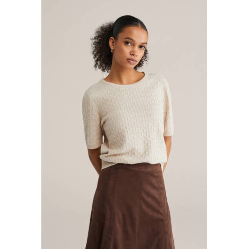 WE Fashion trui beige afbeelding
