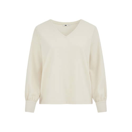 WE Fashion pullover ecru afbeelding