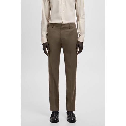 Mango Man slim pantalon bruin afbeelding