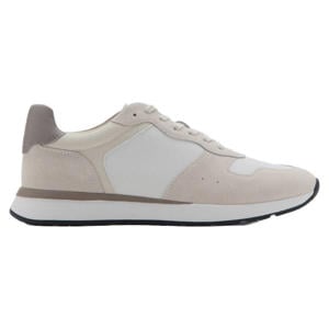 leren sneakers beige/wit