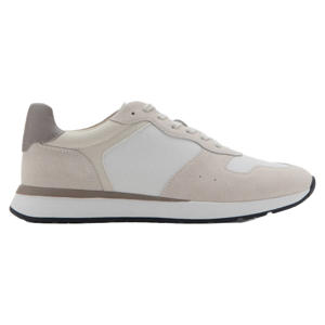leren sneakers beige/wit