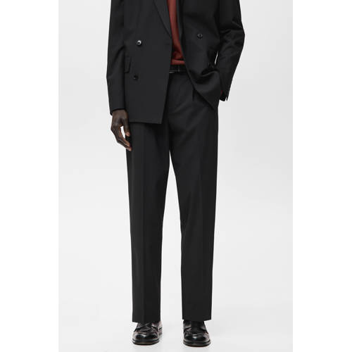 Mango Man regular pantalon zwart afbeelding