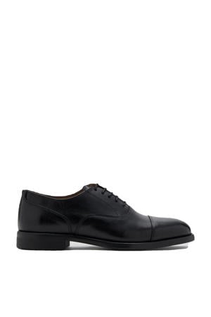 leren veterschoenen zwart