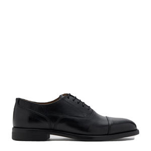 leren veterschoenen zwart