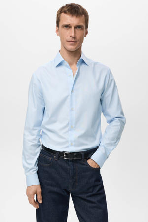 Slim gestreepte casual overhemd blauw
