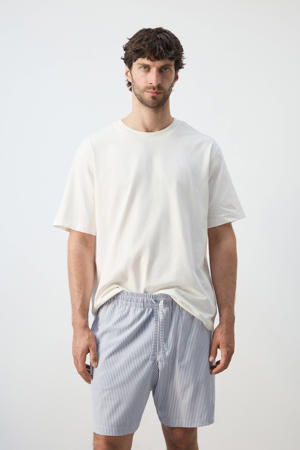 shortama wit/blauw