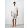 Mango Man shortama wit/blauw