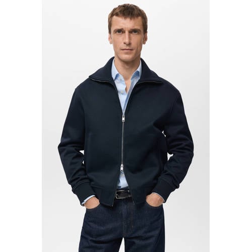 Mango Man sweatvest donkerblauw afbeelding