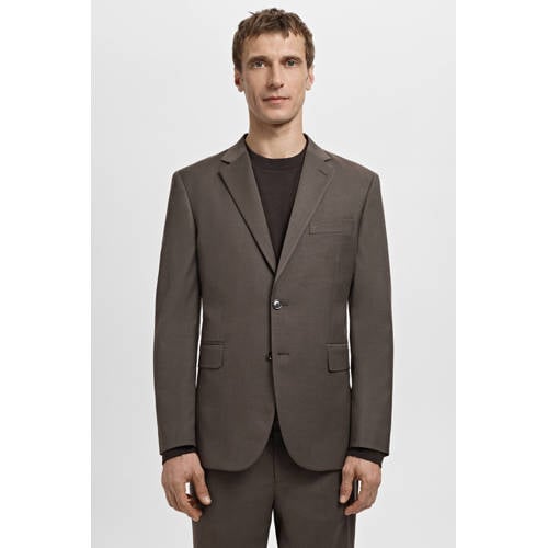 Mango Man colbert donkerbruin afbeelding