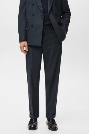 slim pantalon donkerblauw