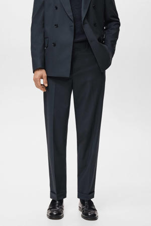 slim pantalon donkerblauw