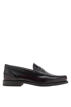 leren loafers bordeaux