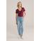WE Fashion basic T-shirt met katoen - donkerrood