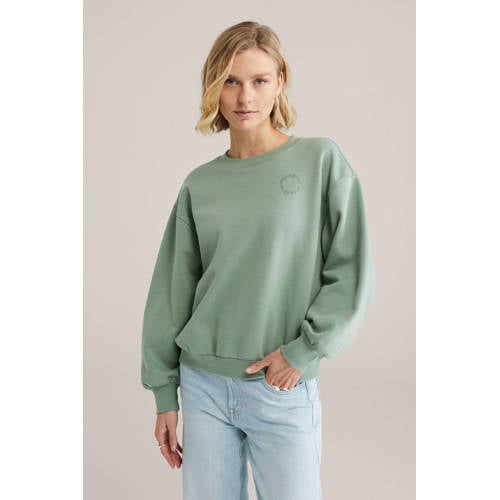 WE Fashion sweater lichtgroen afbeelding