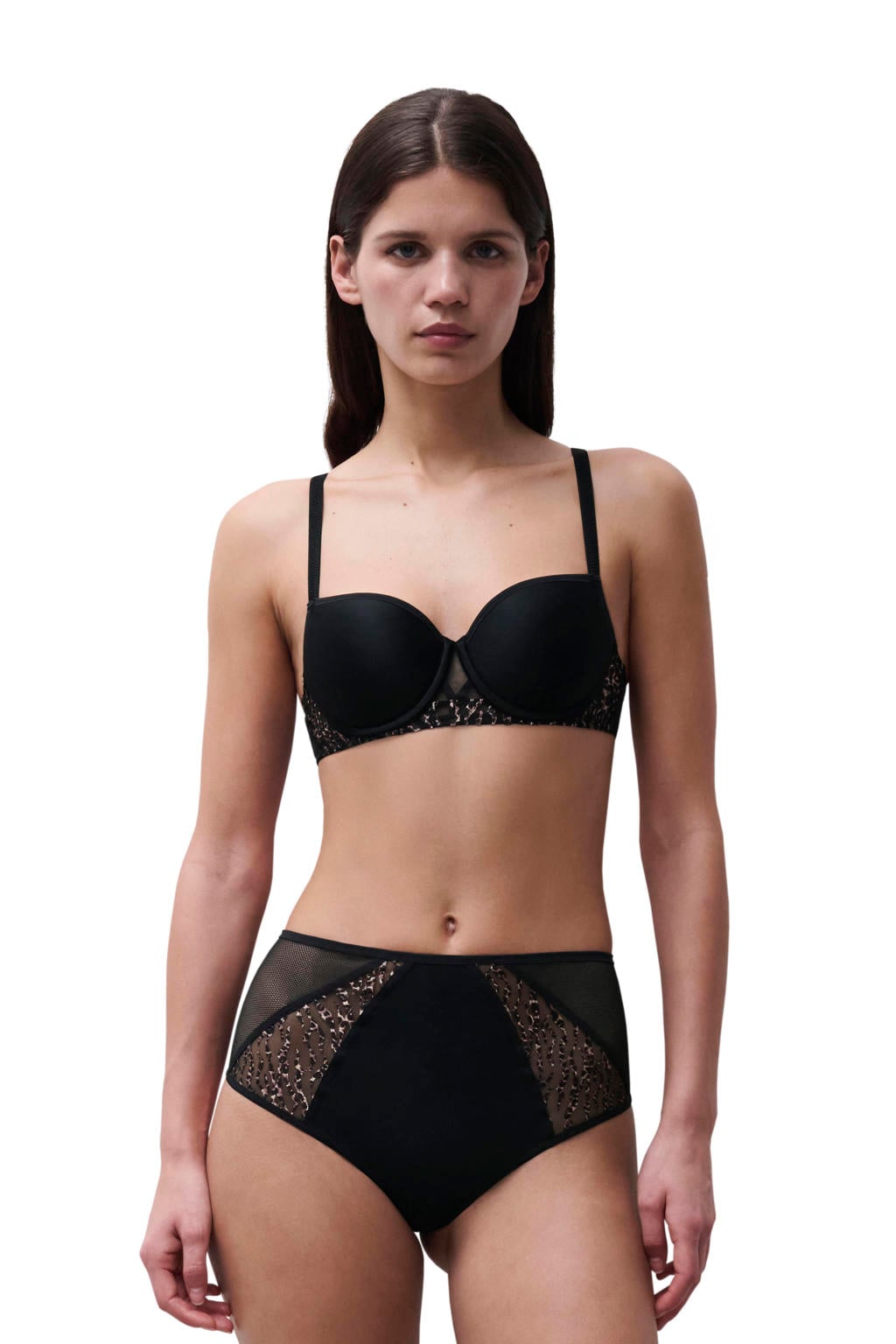 Chantelle Pulp Electra string met zebraprint - zwart