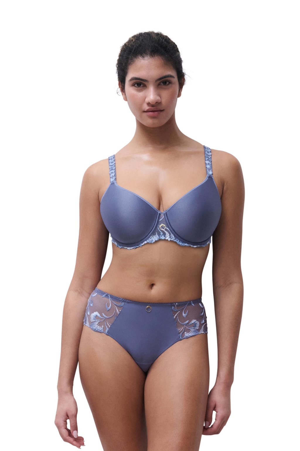 Chantelle Majestic voorgevormde T-shirt-bh met beugel blauw