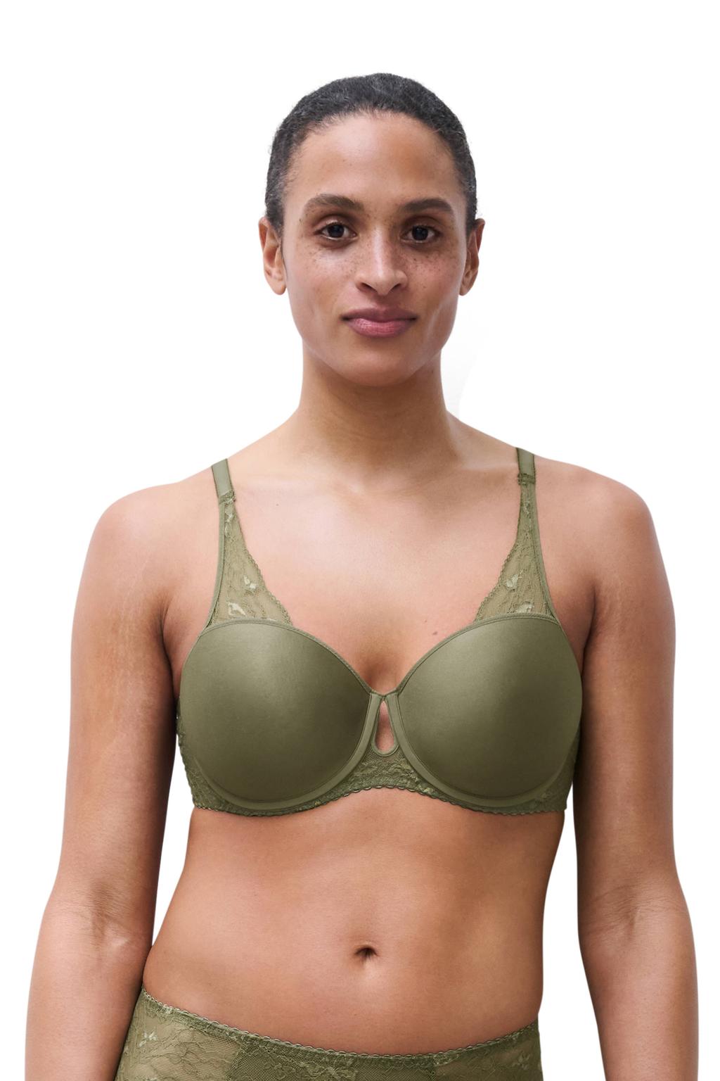 Chantelle Pulp Kiss voorgevormde plunge bh met beugel - olijfgroen