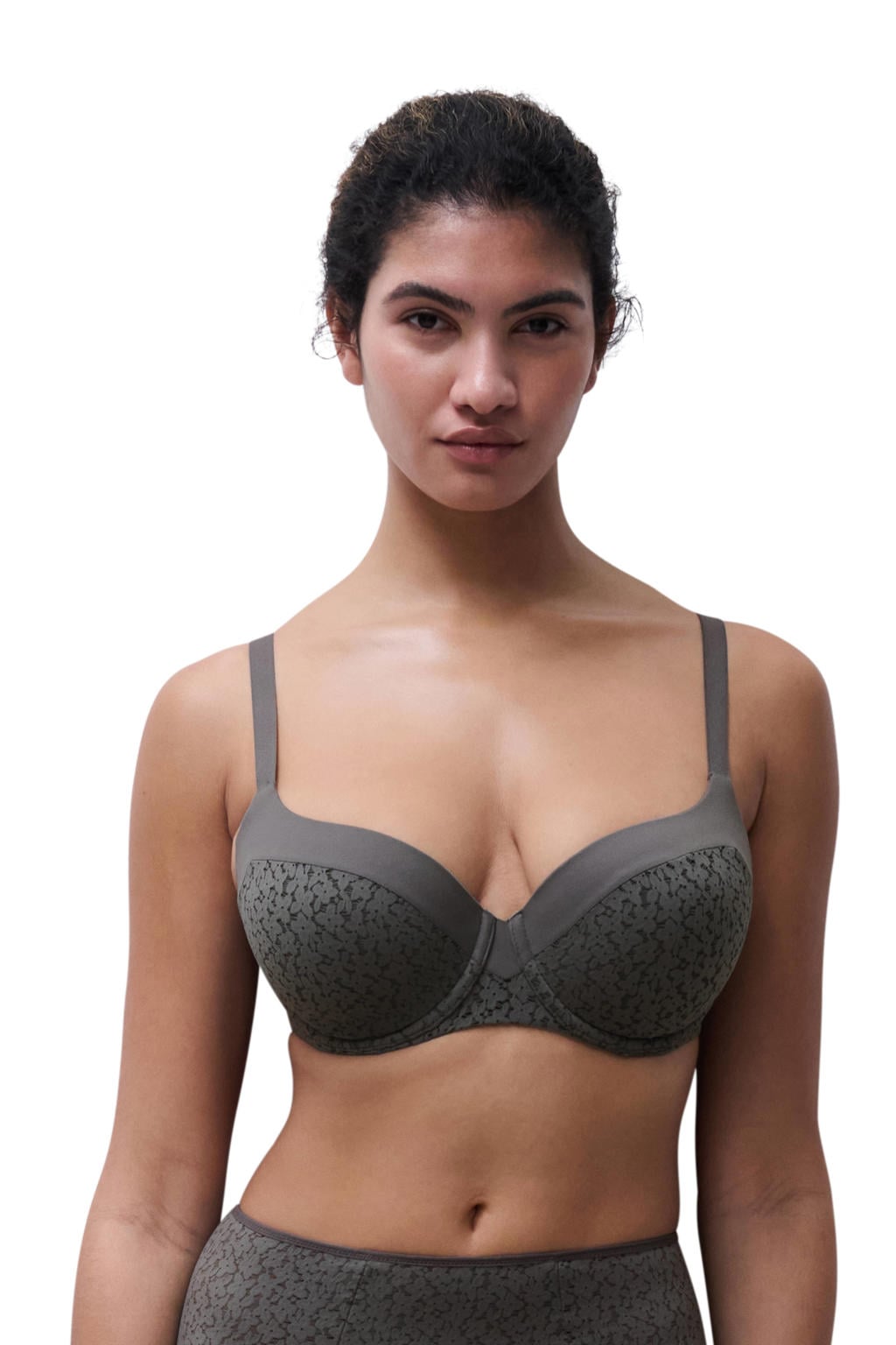Chantelle EasyFeel Norah T-shirt-bh met beugel - grijsgroen