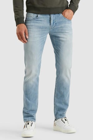 NIGHTFLIGHT regular fit jeans met textuur lichtblauw