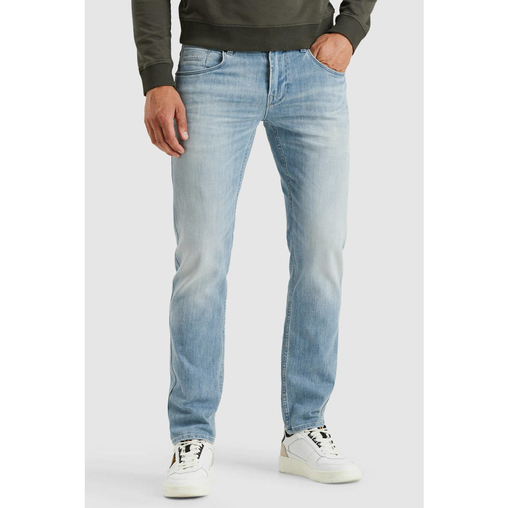 PME Legend NIGHTFLIGHT regular fit jeans met textuur lichtblauw