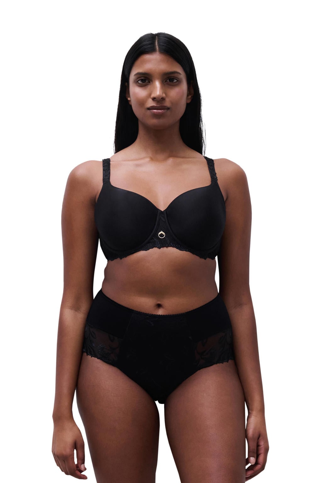 Chantelle voorgevormde T-shirt-bh met beugel - zwart