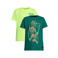 Orange Stars T-shirt - neon geel/groen (set van 2)