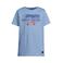 Orange Stars T-shirt met backprint lichtblauw