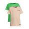 Orange Stars T-shirt - zand/felgroen (set van 2)