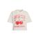 Orange Stars boxy fit T-shirt ecru