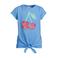 Orange Stars T-shirt lichtblauw