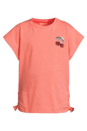 T-shirt oranje met pailletten