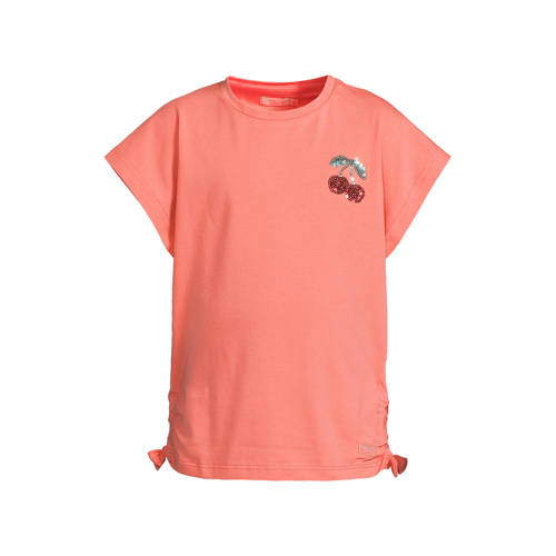 Orange Stars T-shirt oranje met pailletten afbeelding