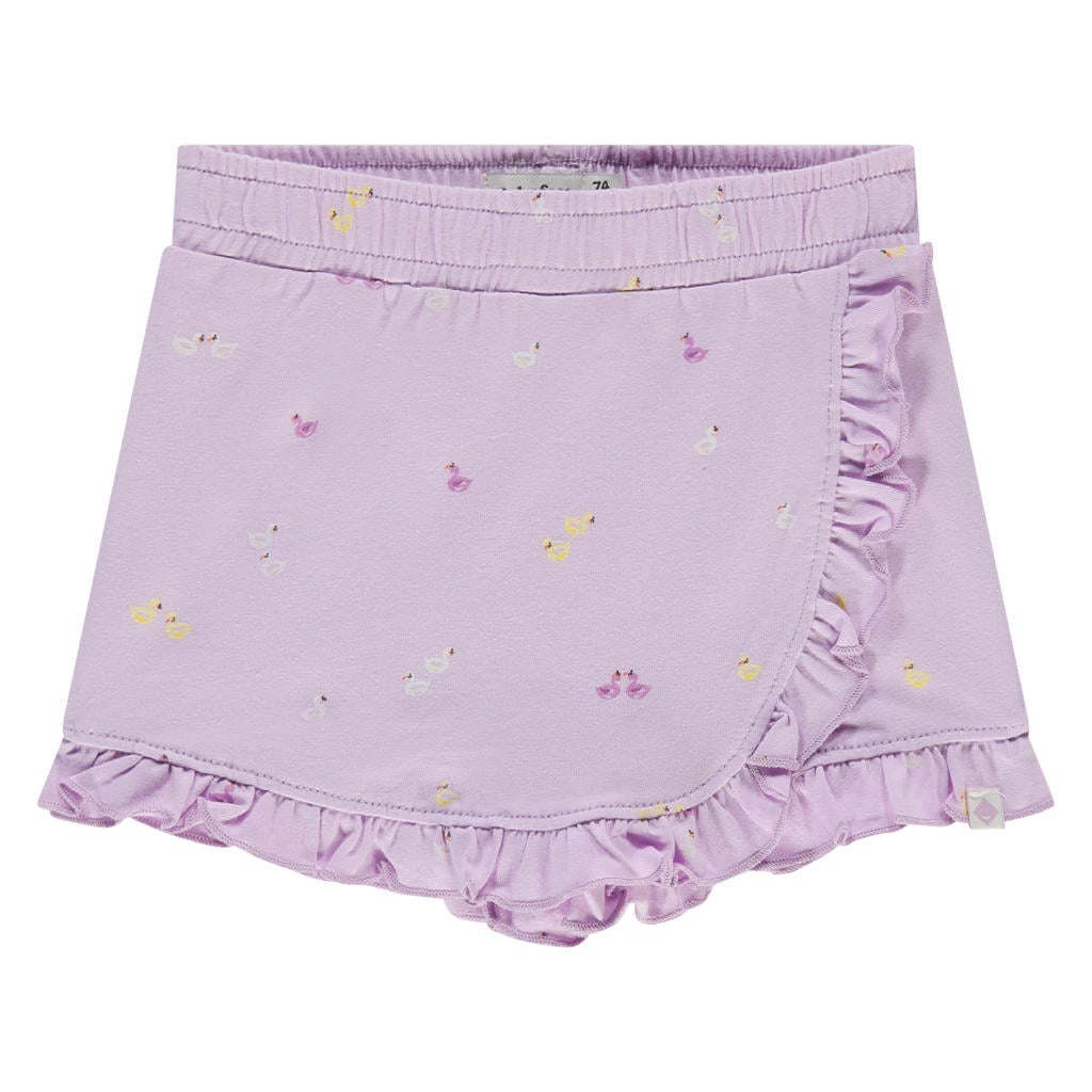 Lilakleurige meisjes Babyface skort van katoen met rechtvallend en elastische tailleband