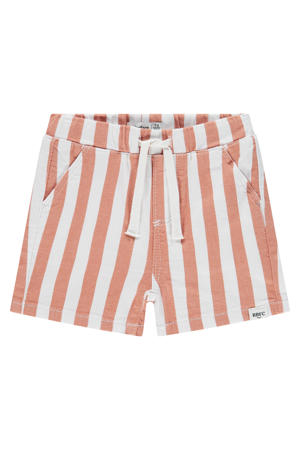 regular gestreepte casual short oranje