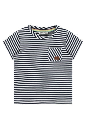 gestreept T-shirt blauw